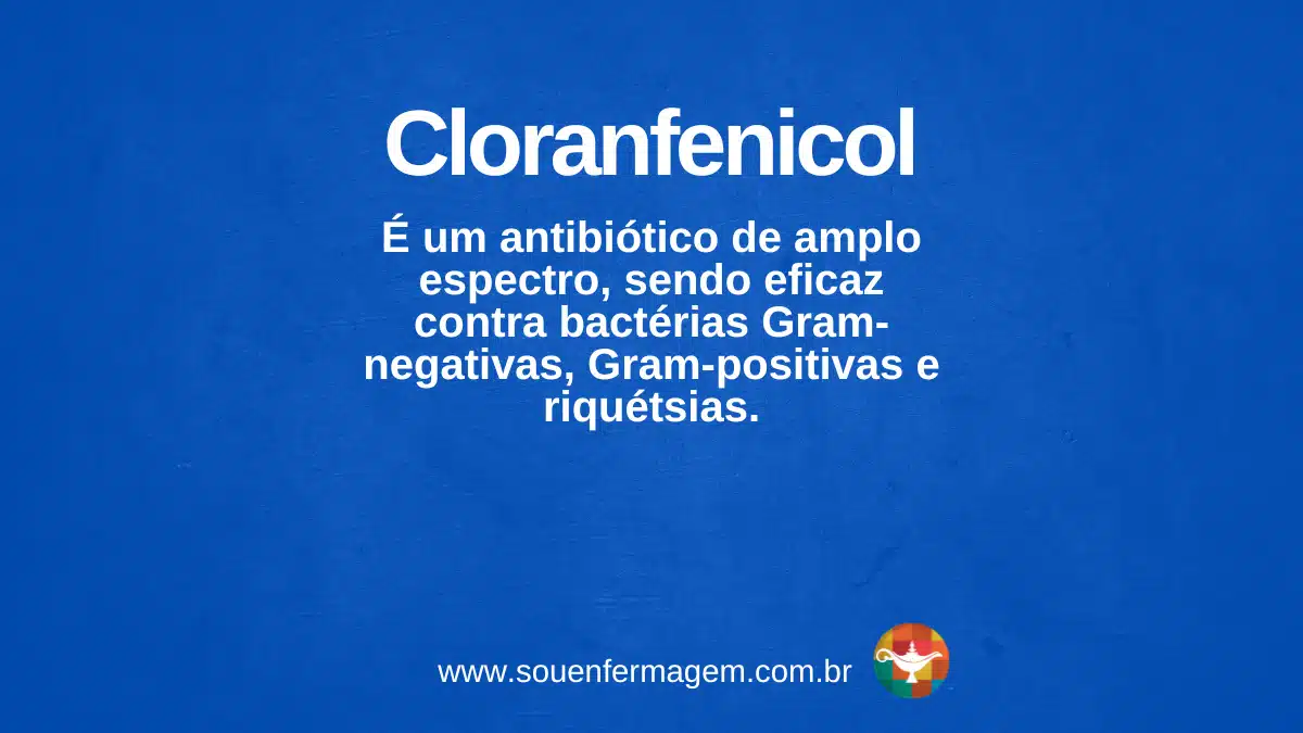 Cloranfenicol - termo técnico de enfermagem