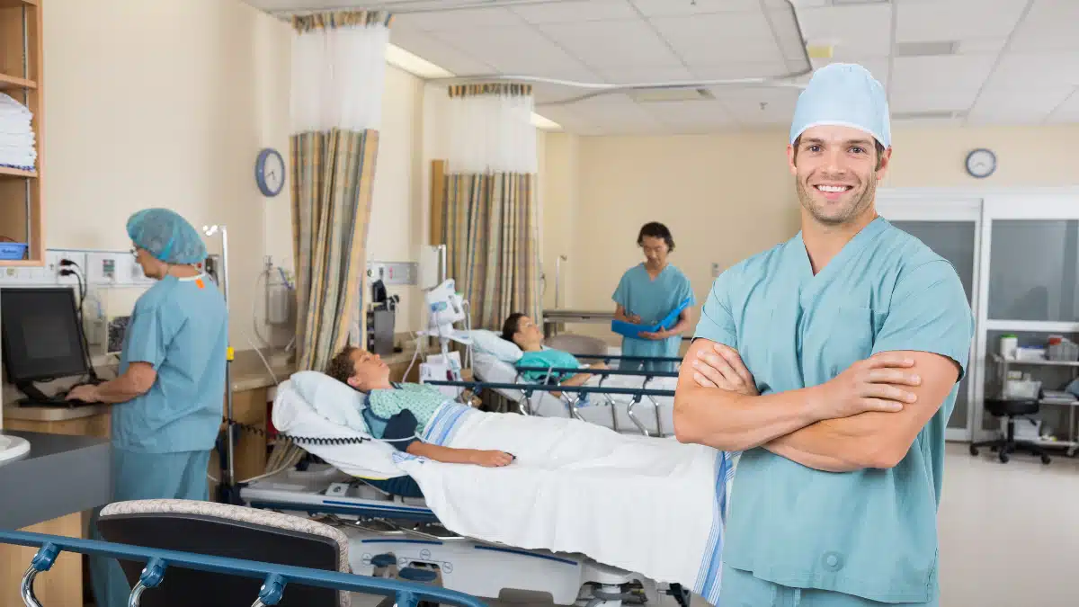 Conjunto De Médicos, Enfermeiro E Cirurgião, Equipe Médica