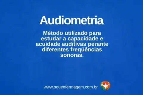 audiometria - Termo técnico de enfermagem
