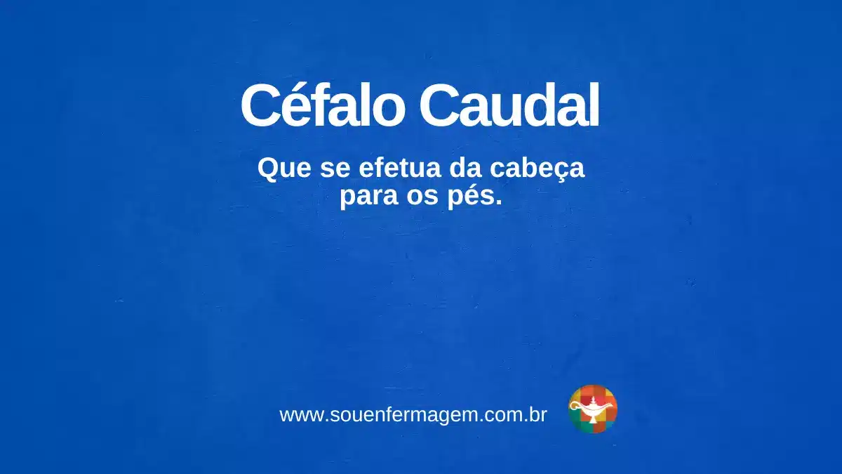 Céfalo Caudal - termo técnico de enfermagem