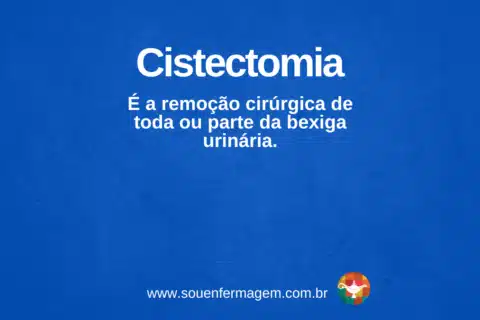 Cistectomia - termo técnico de enfermagem