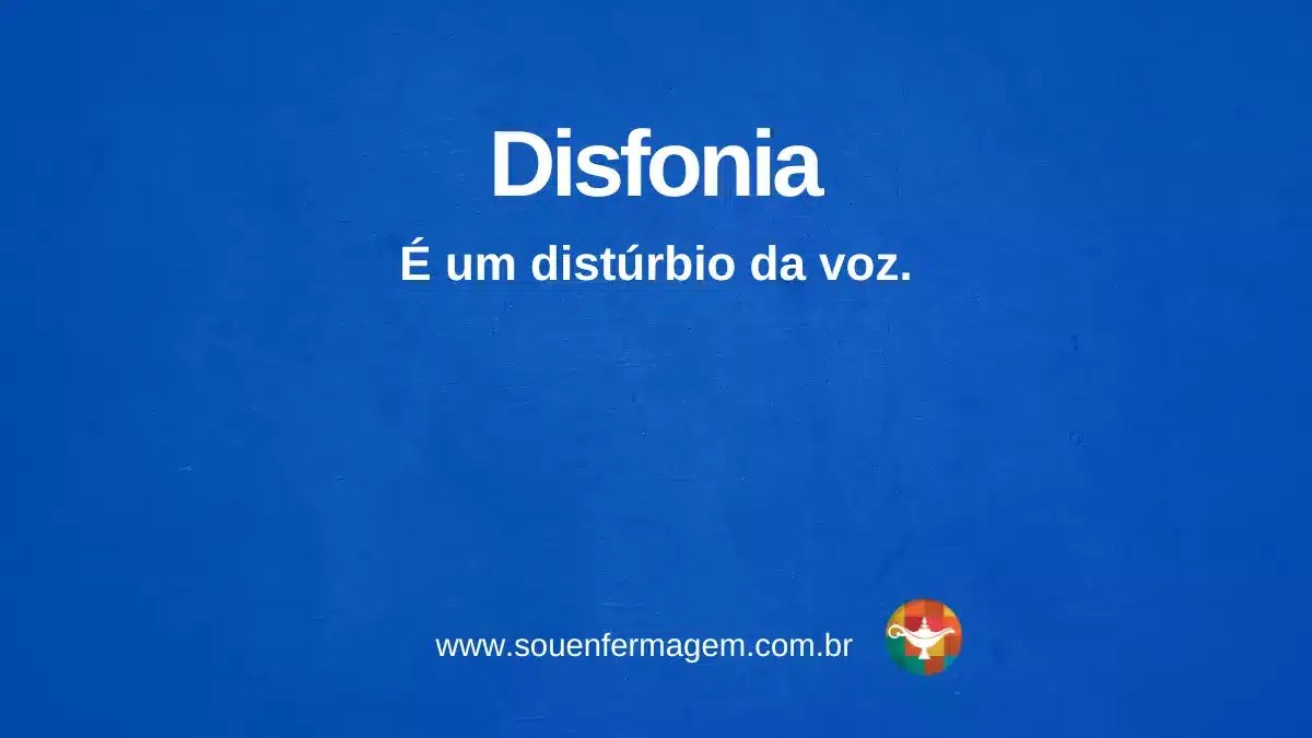 Disfonia - termo técnico de enfermagem
