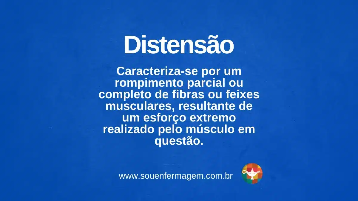 Distensão - termo técnico de enfermagem