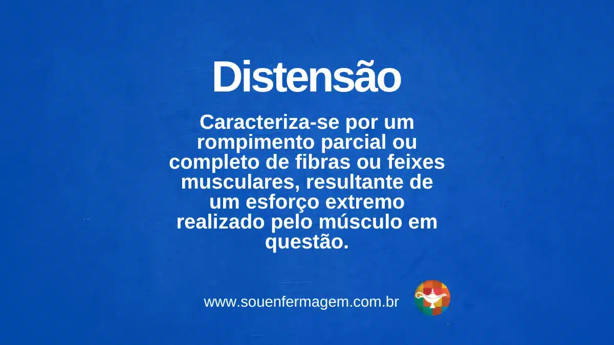 Distensão - termo técnico de enfermagem