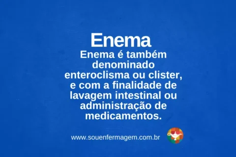 Enema - termo técnico de enfermagem