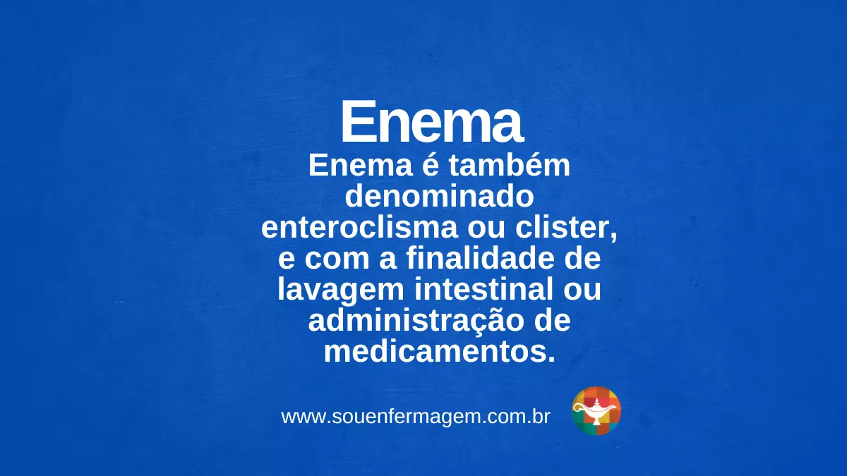 Enema - termo técnico de enfermagem
