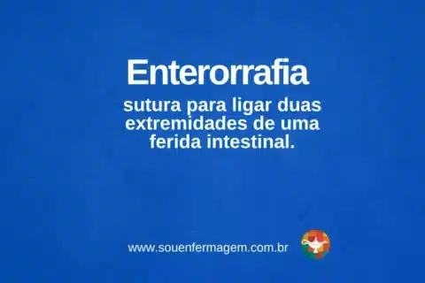 Enterorrafia - termo técnico de enfermagem