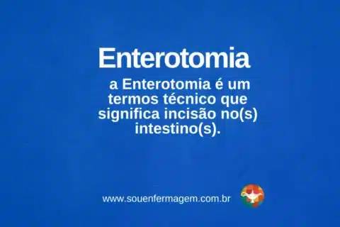 Enterotomia - termo técnico de enfermagem