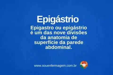 Epigástrio - termo técnico de enfermagem
