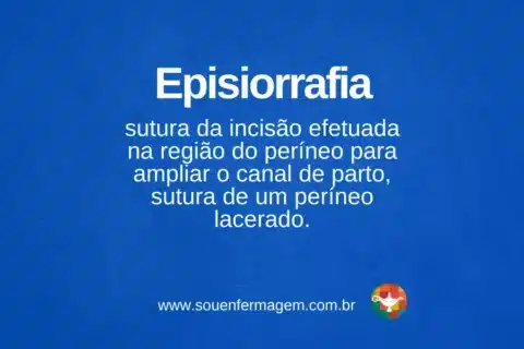 Episiorrafia - termo técnico de enfermagem