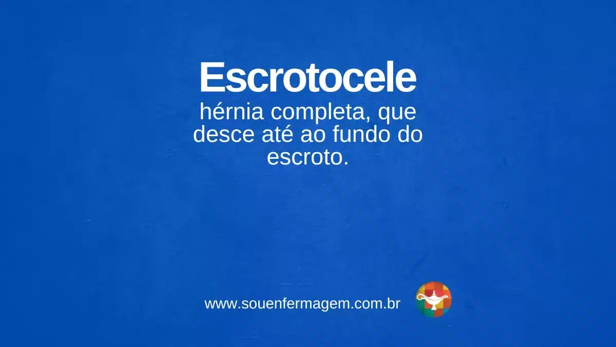 Escrotocele - termo técnico de enfermagem