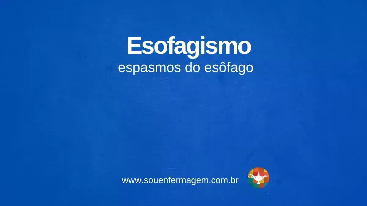 Esofagismo - termo técnico de enfermagem
