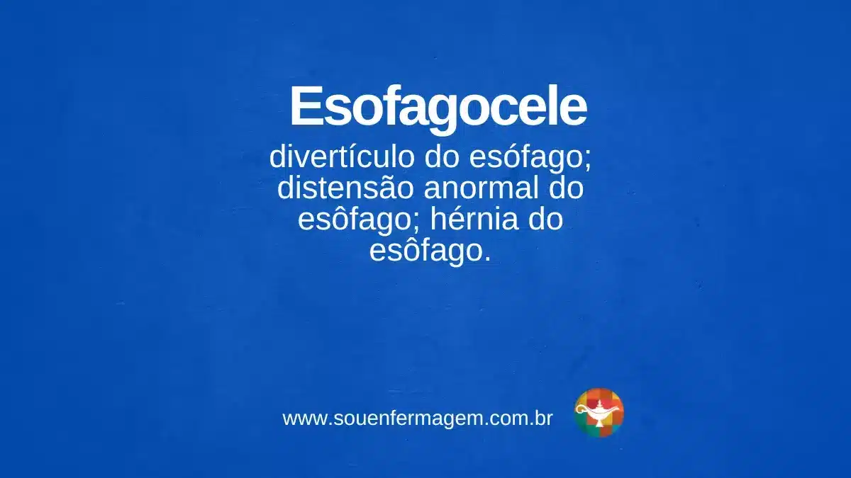 Esofagocele - termo técnico de enfermagem