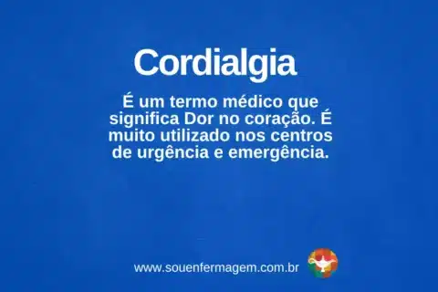 Cordialgia - termo técnico de enfermagem