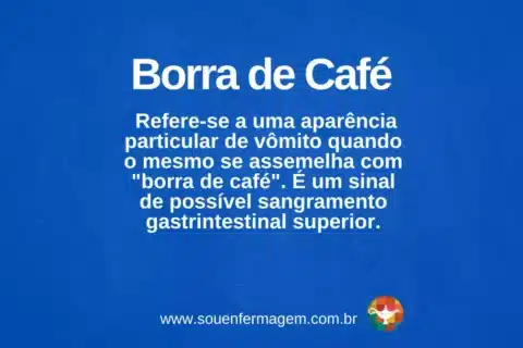 borra de café bradipneia - Termo técnico de enfermagem