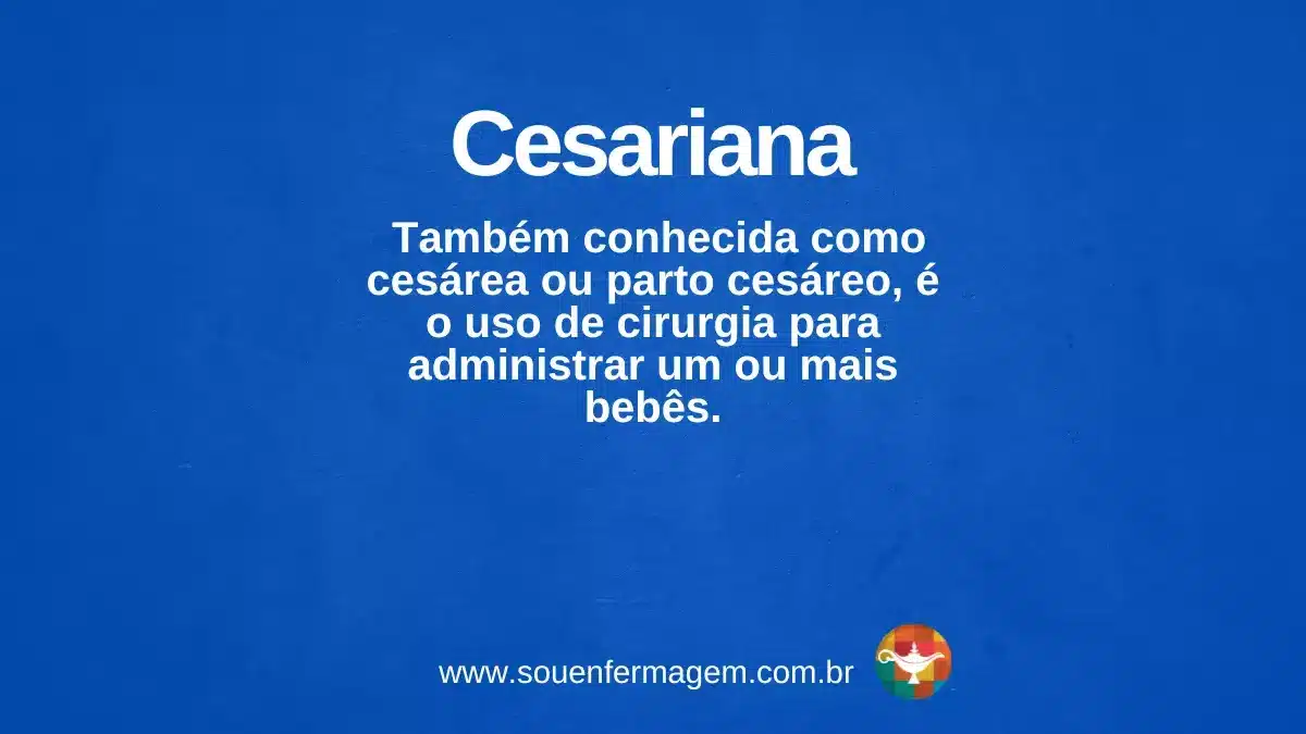 cesariana - termo técnico de enfermagem