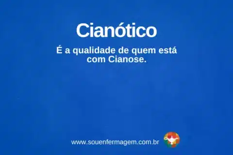 Cianótico - termo técnico de enfermagem