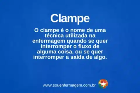 clampe - termo técnico de enfermagem