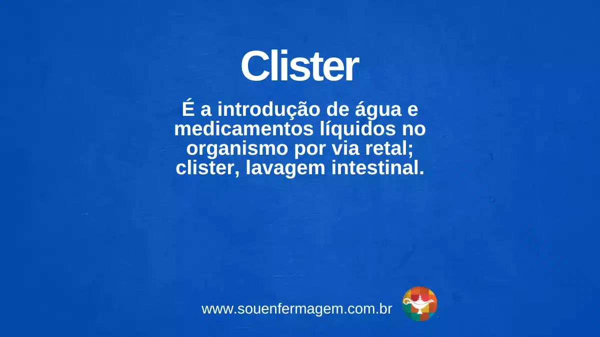 clister - termo técnico de enfermagem