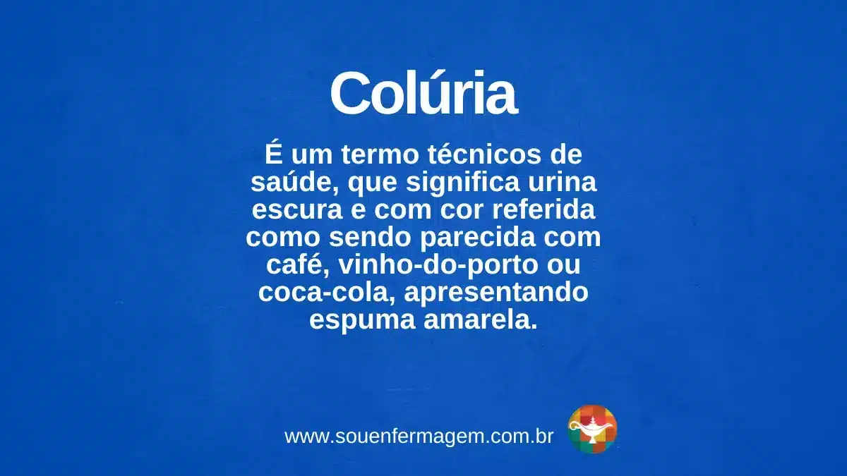 colúria - termo técnico de enfermagem