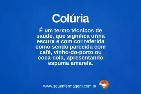 colúria - termo técnico de enfermagem