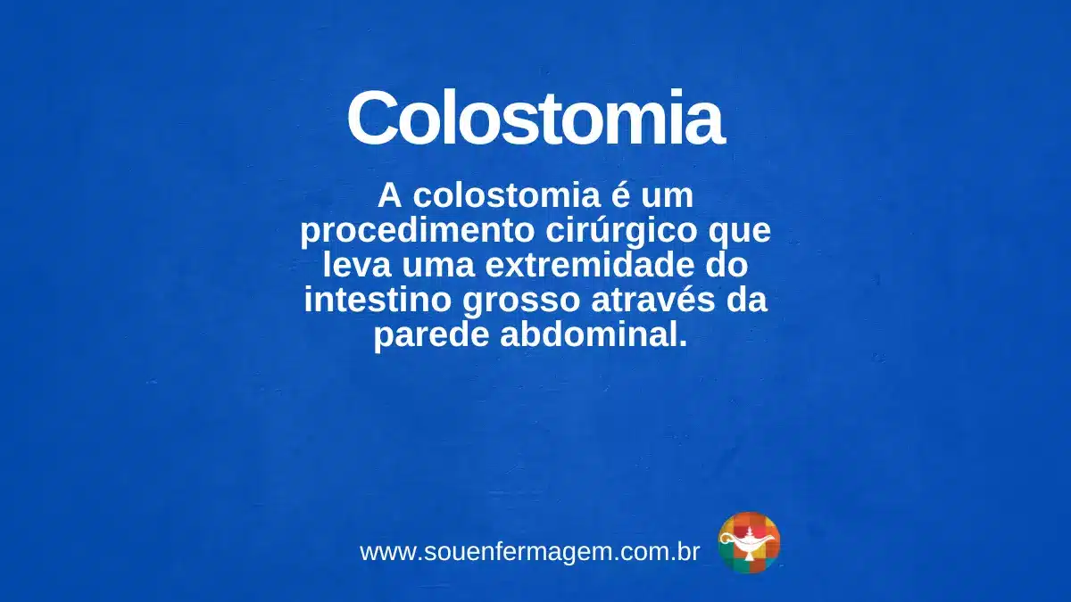 colostomia - termo técnico de enfermagem