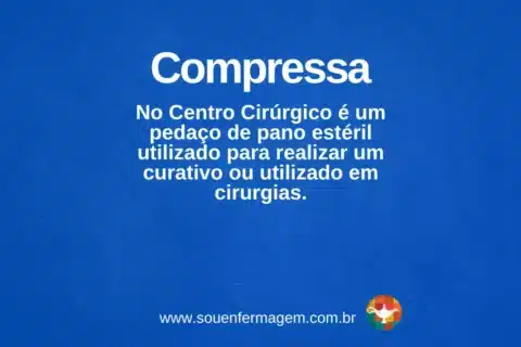 Compressa - termo técnico de enfermagem