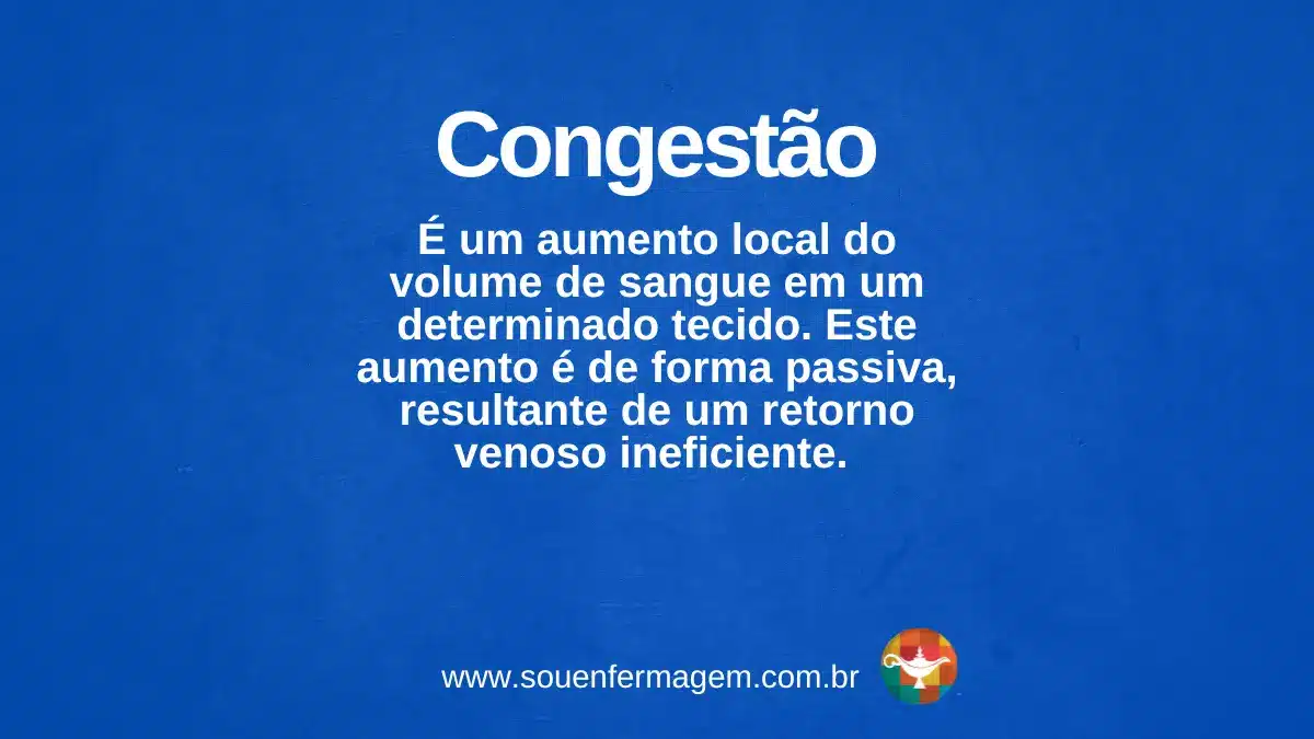 Congestão - termo técnico de enfermagem