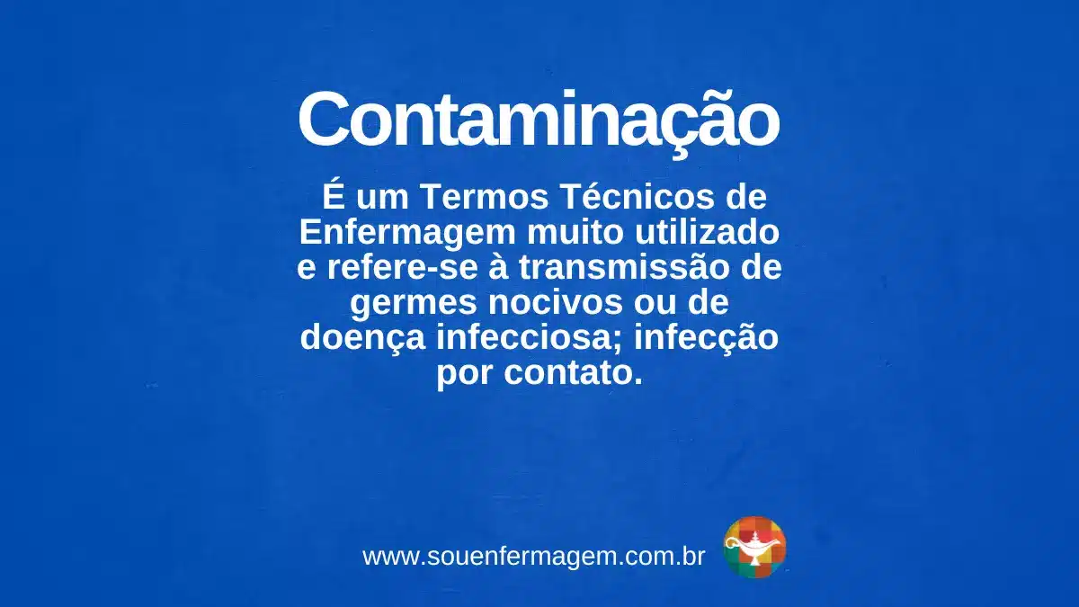 Contaminação - termo técnico de enfermagem