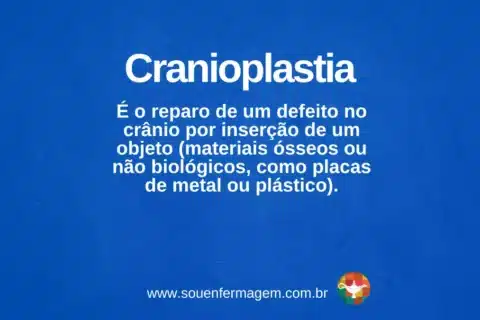 A cranioplastia é o reparo de um defeito no crânio por inserção de um objeto