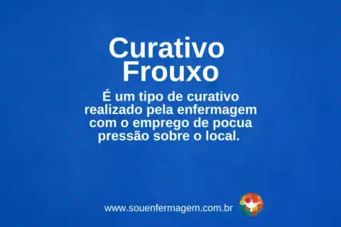 curativo frouxo - É um tipo de curativo realizado pela enfermagem com o emprego de pocua pressão sobre o local.