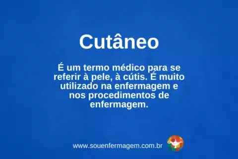 É um termo médico para se referir à pele, à cútis. É muito utilizado na enfermagem e nos procedimentos de enfermagem.