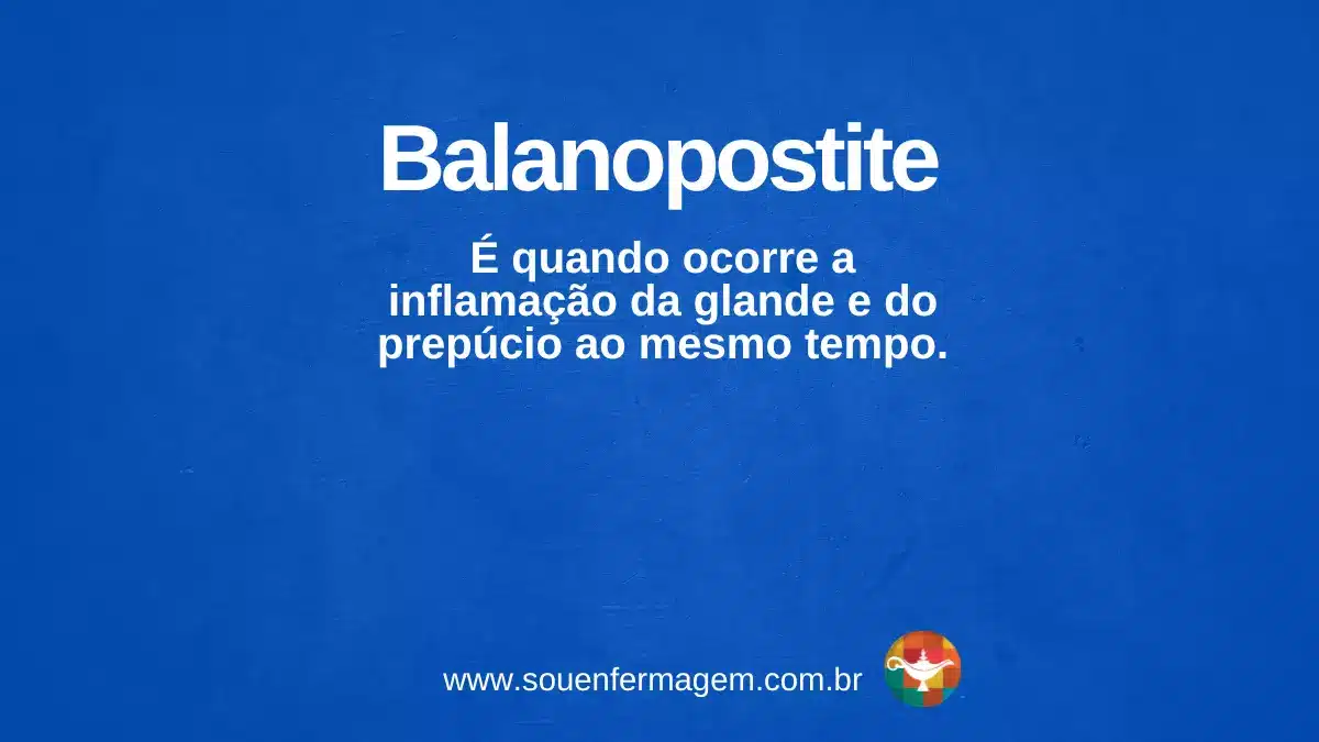 Balanopostite - TERMO TÉCNICO DE ENFERMAGEM