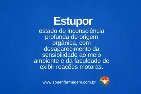 Estupor - termo técnico de enfermagem