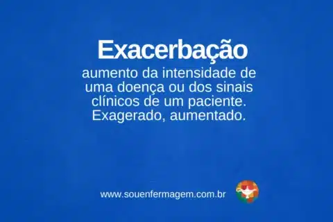 Exacerbação - termo técnico de enfermagem