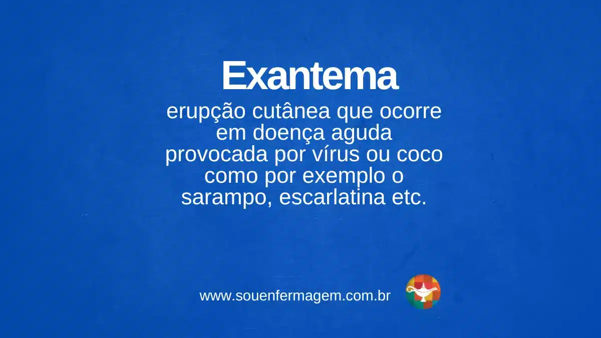 Exantema - termo técnico de enfermagem
