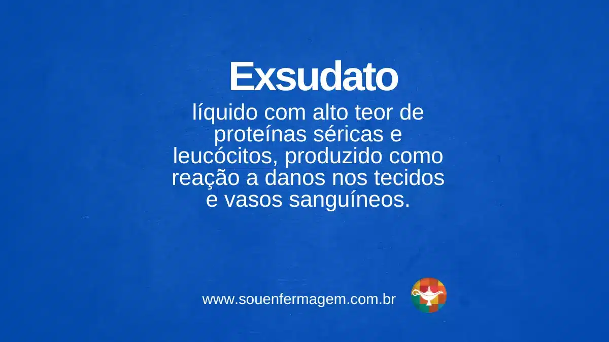 Exsudato - termo técnico de enfermagem