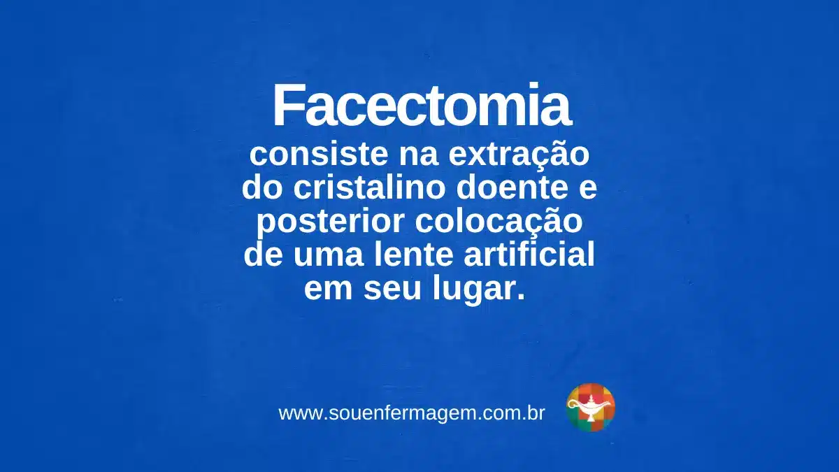 Facectomia - termo técnico de enfermagem