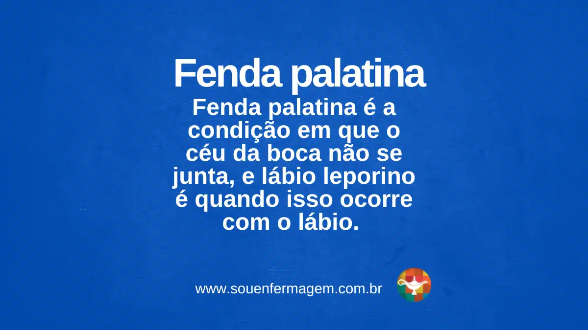 Fenda-palatina - termo técnico de enfermagem