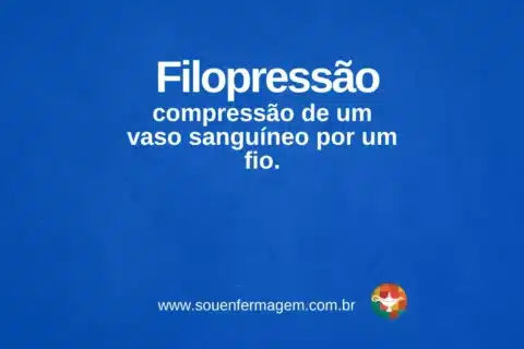 Filopressão - termo técnico de enfermagem
