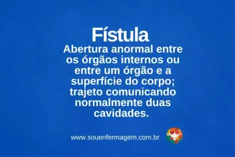 Fístula - termo técnico de enfermagem