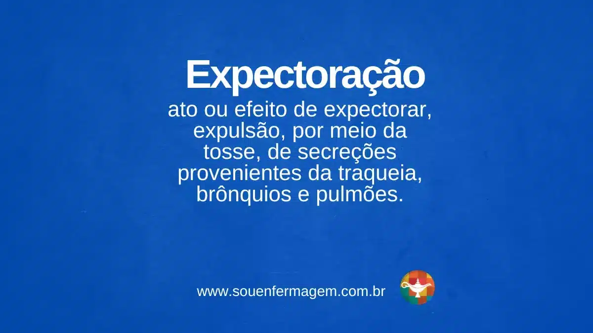 expectoração - termo técnico de enfermagem