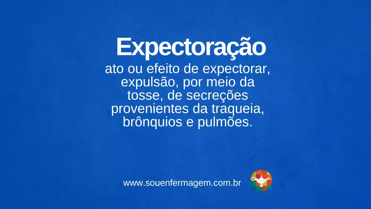 expectoração - termo técnico de enfermagem