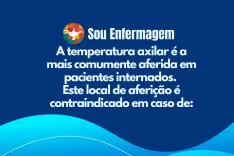 A temperatura axilar é a mais comumente aferida em pacientes internados. Este local de aferição é contraindicado em caso de: