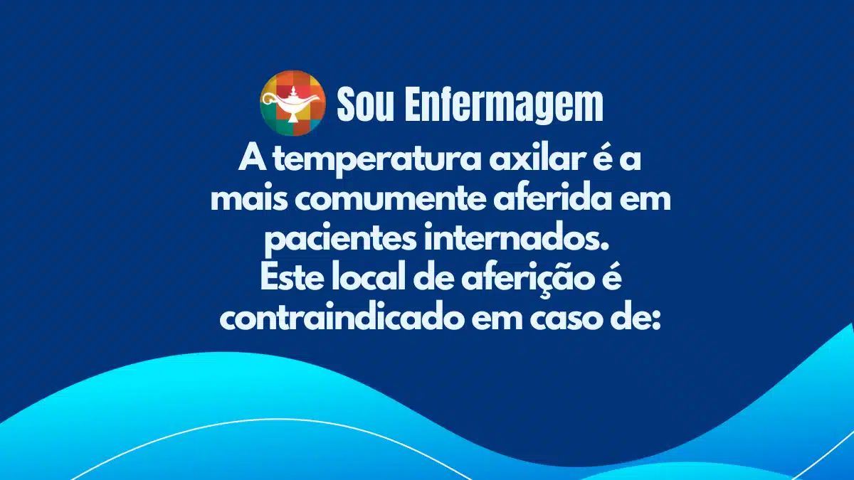 A temperatura axilar é a mais comumente aferida em pacientes internados. Este local de aferição é contraindicado em caso de:
