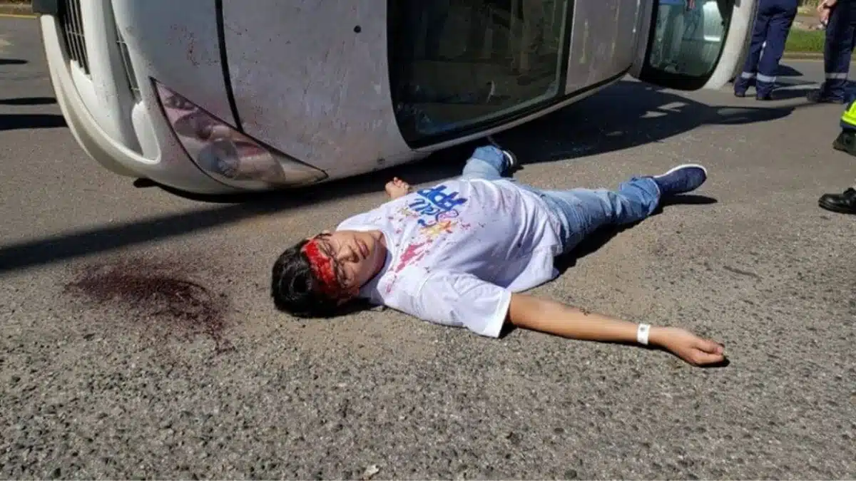 Samu, Siate e Faculdade Pequeno Príncipe realizam no Parque Barigui simulação de acidente