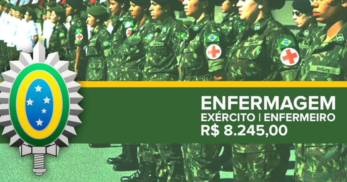 Exército abre concurso para Enfermeiro com vencimento de R$ 8.245,00