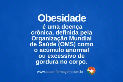 obesidade é o excesso de gordura corporal, em quantidade que determine prejuízos à saúde.