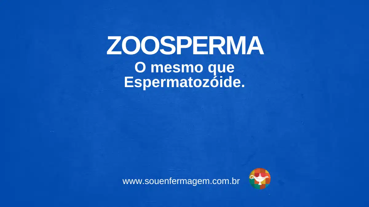 ZOOSPERMA O mesmo que Espermatozoide.