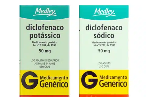 Qual a diferença do fármaco: diclofenaco sódico e diclofenaco potássico?